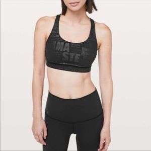 Lululemon Energy Bra *20th Embossed Black